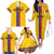 Custom Colombia Football Family Matching Off The Shoulder Long Sleeve Dress and Hawaiian Shirt Vamos Los Cafeteros