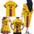 Custom Colombia Football Family Matching Off The Shoulder Long Sleeve Dress and Hawaiian Shirt Vamos Los Cafeteros