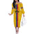 Custom Colombia Football Family Matching Off The Shoulder Long Sleeve Dress and Hawaiian Shirt Vamos Los Cafeteros