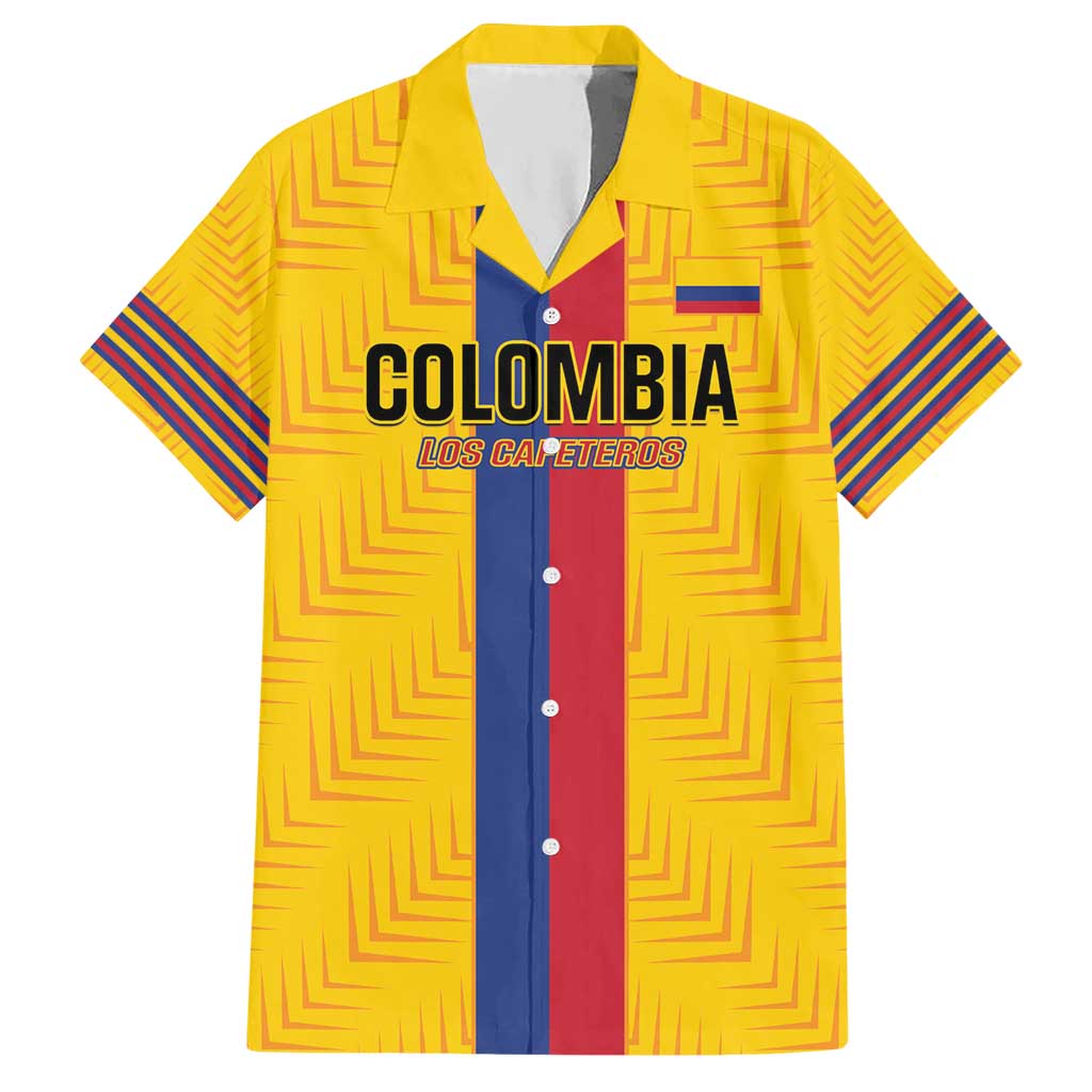 Custom Colombia Football Hawaiian Shirt Vamos Los Cafeteros