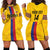 Custom Colombia Football Hoodie Dress Vamos Los Cafeteros