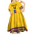 Custom Colombia Football Kid Short Sleeve Dress Vamos Los Cafeteros