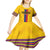 Custom Colombia Football Kid Short Sleeve Dress Vamos Los Cafeteros