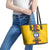 Custom Colombia Football Leather Tote Bag Vamos Los Cafeteros