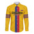 Custom Colombia Football Long Sleeve Button Shirt Vamos Los Cafeteros