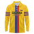 Custom Colombia Football Long Sleeve Polo Shirt Vamos Los Cafeteros