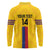 Custom Colombia Football Long Sleeve Polo Shirt Vamos Los Cafeteros