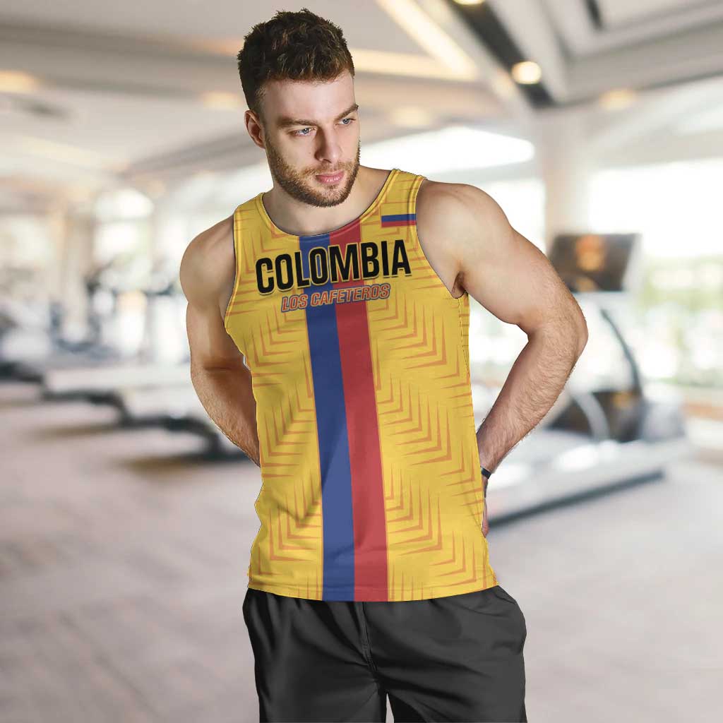 Custom Colombia Football Men Tank Top Vamos Los Cafeteros