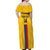 Custom Colombia Football Off Shoulder Maxi Dress Vamos Los Cafeteros