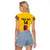 Custom Colombia Football Raglan Cropped T Shirt Vamos Los Cafeteros