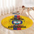 Custom Colombia Football Round Carpet Vamos Los Cafeteros