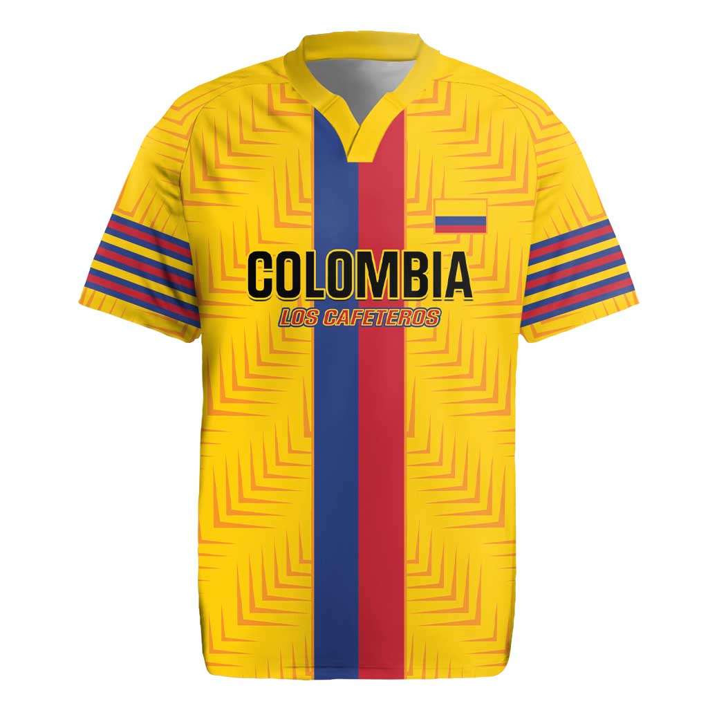 Custom Colombia Football Rugby Jersey Vamos Los Cafeteros