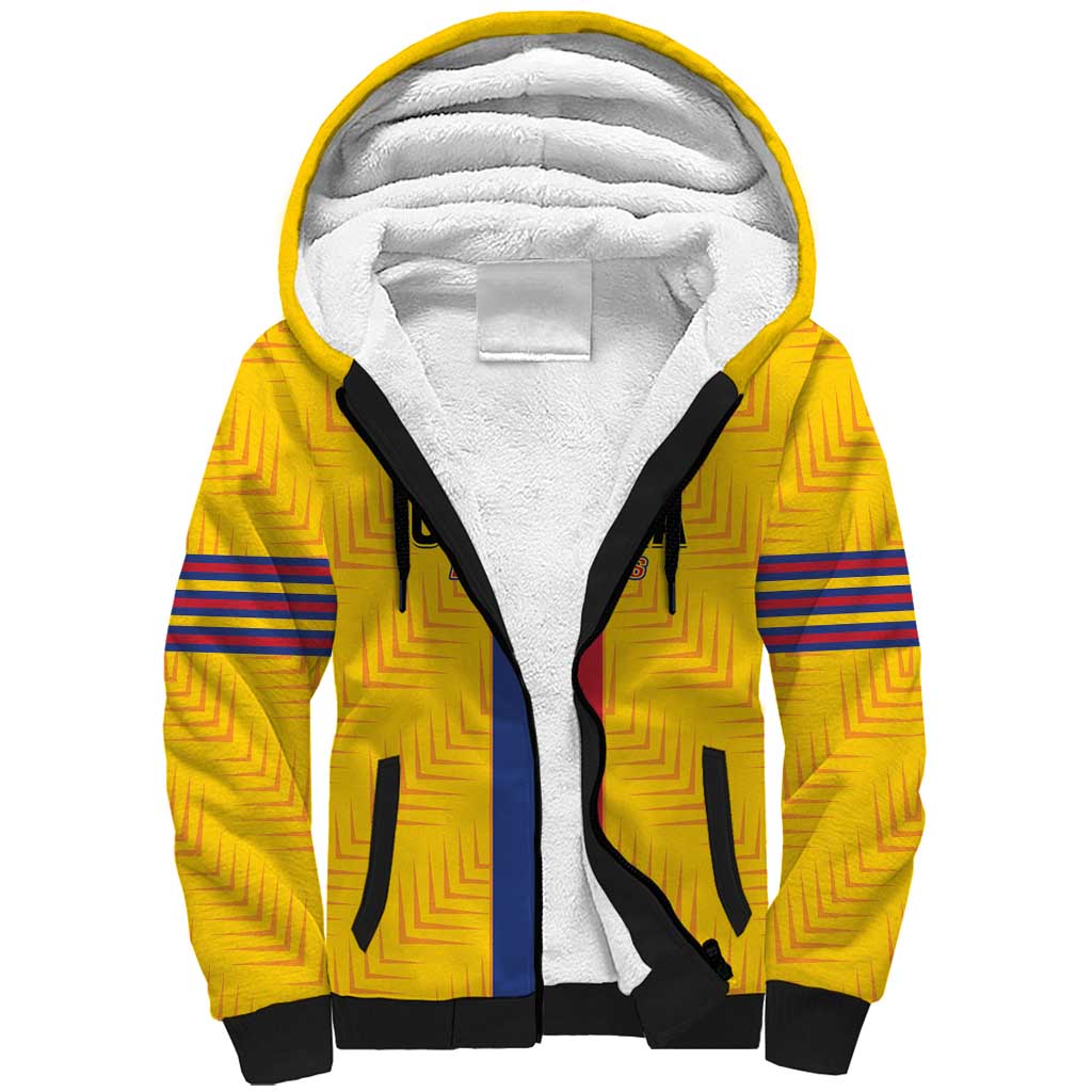 Custom Colombia Football Sherpa Hoodie Vamos Los Cafeteros