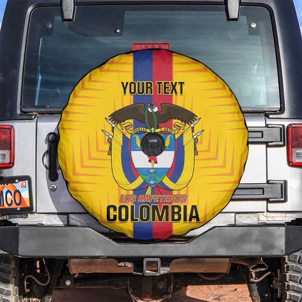 Custom Colombia Football Spare Tire Cover Vamos Los Cafeteros