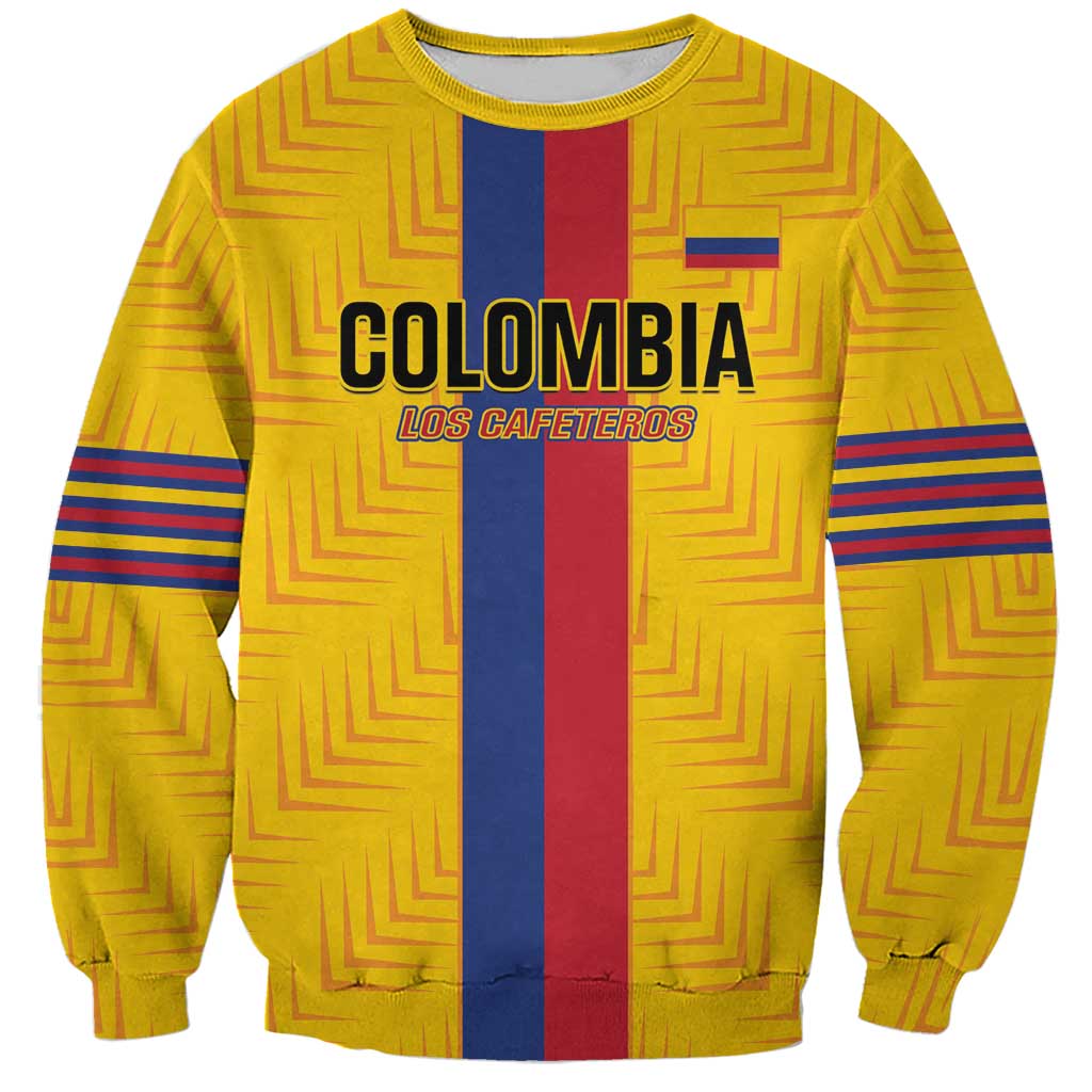 Custom Colombia Football Sweatshirt Vamos Los Cafeteros