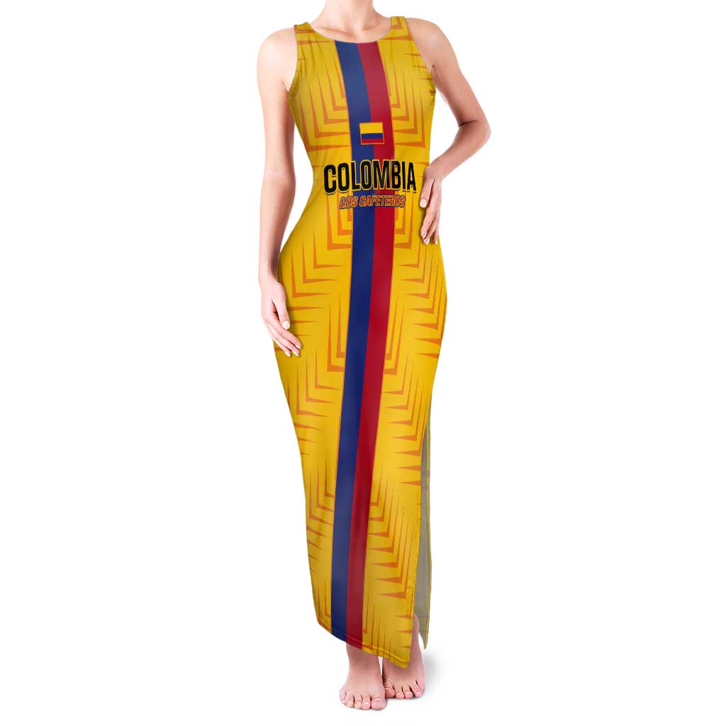 Custom Colombia Football Tank Maxi Dress Vamos Los Cafeteros