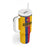 Custom Colombia Football Tumbler With Handle Vamos Los Cafeteros