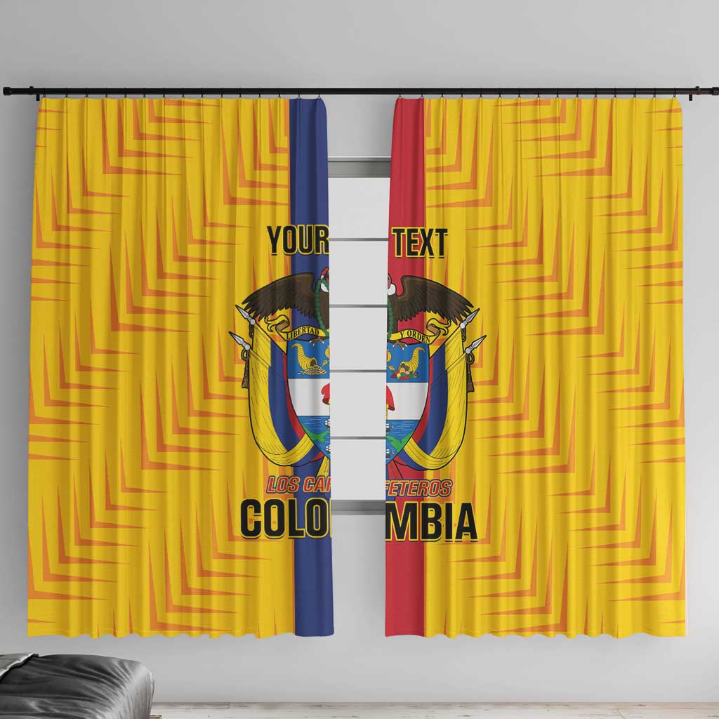 Custom Colombia Football Window Curtain Vamos Los Cafeteros