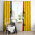 Custom Colombia Football Window Curtain Vamos Los Cafeteros