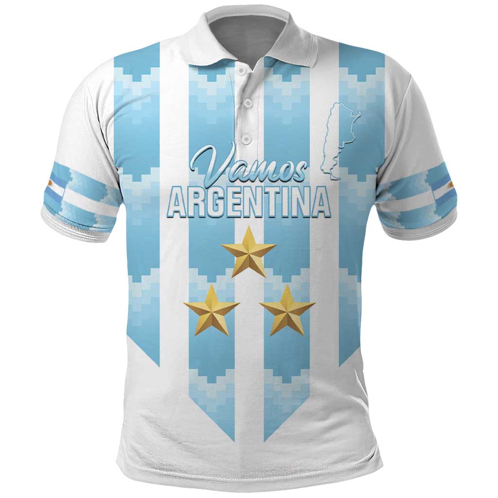 Custom Argentina Football Polo Shirt Vamos La Albiceleste