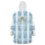 Custom Argentina Football Wearable Blanket Hoodie Vamos La Albiceleste