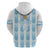 Custom Argentina Football Zip Hoodie Vamos La Albiceleste