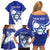 Personalised Israel Independence Day Family Matching Off Shoulder Short Dress and Hawaiian Shirt 2024 Yom Haatzmaut - Wonder Print Shop