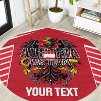 Custom Austria Football Round Carpet Come On Das Team