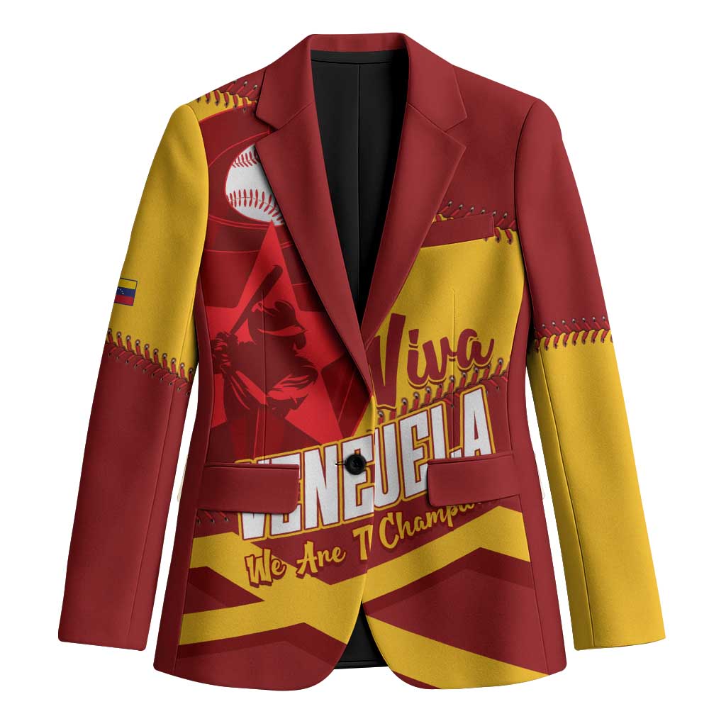 Baseball Venezuela 2026 Custom Blazer 1st Champions Proud Red Version