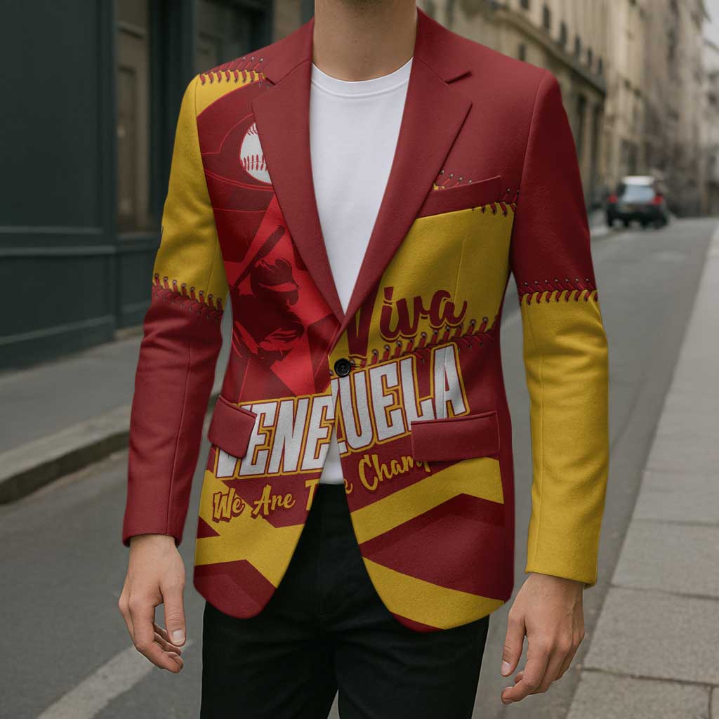 Baseball Venezuela 2026 Custom Blazer 1st Champions Proud Red Version