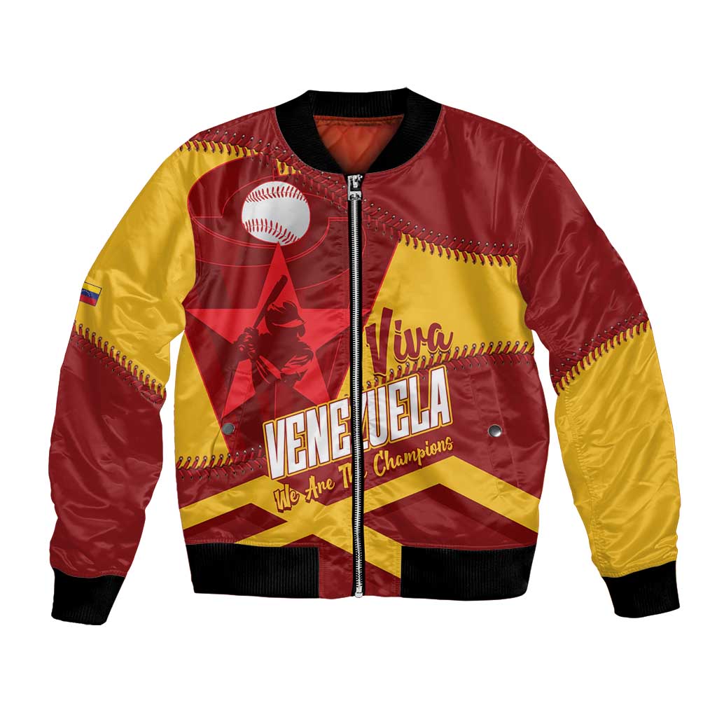Baseball Venezuela 2026 Custom Bomber Jacket 1st Champions Proud Red Version