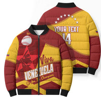 Baseball Venezuela 2026 Custom Bomber Puffer Jacket 1st Champions Proud Red Version