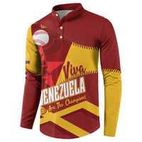 Baseball Venezuela 2026 Custom Button Sweatshirt 1st Champions Proud Red Version