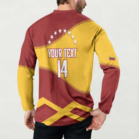 Baseball Venezuela 2026 Custom Button Sweatshirt 1st Champions Proud Red Version