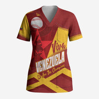Baseball Venezuela 2026 Custom Scrub Top 1st Champions Proud Red Version