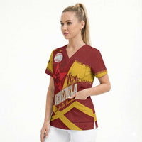 Baseball Venezuela 2026 Custom Scrub Top 1st Champions Proud Red Version