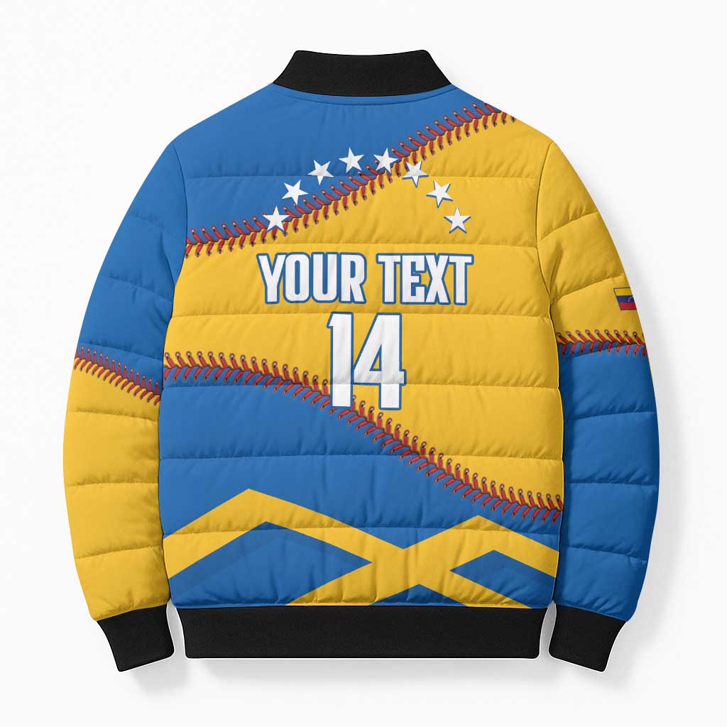 Baseball Venezuela 2026 Custom Bomber Puffer Jacket 1st Champions Proud Blue Version
