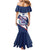 Custom Dominican Republic Football Family Matching Mermaid Dress and Hawaiian Shirt Los Quisqueyanos Crack Style