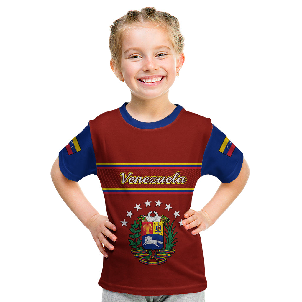 Personalised Venezuela Kid T Shirt Coat Of Arms Style 2023 - Wonder Print Shop