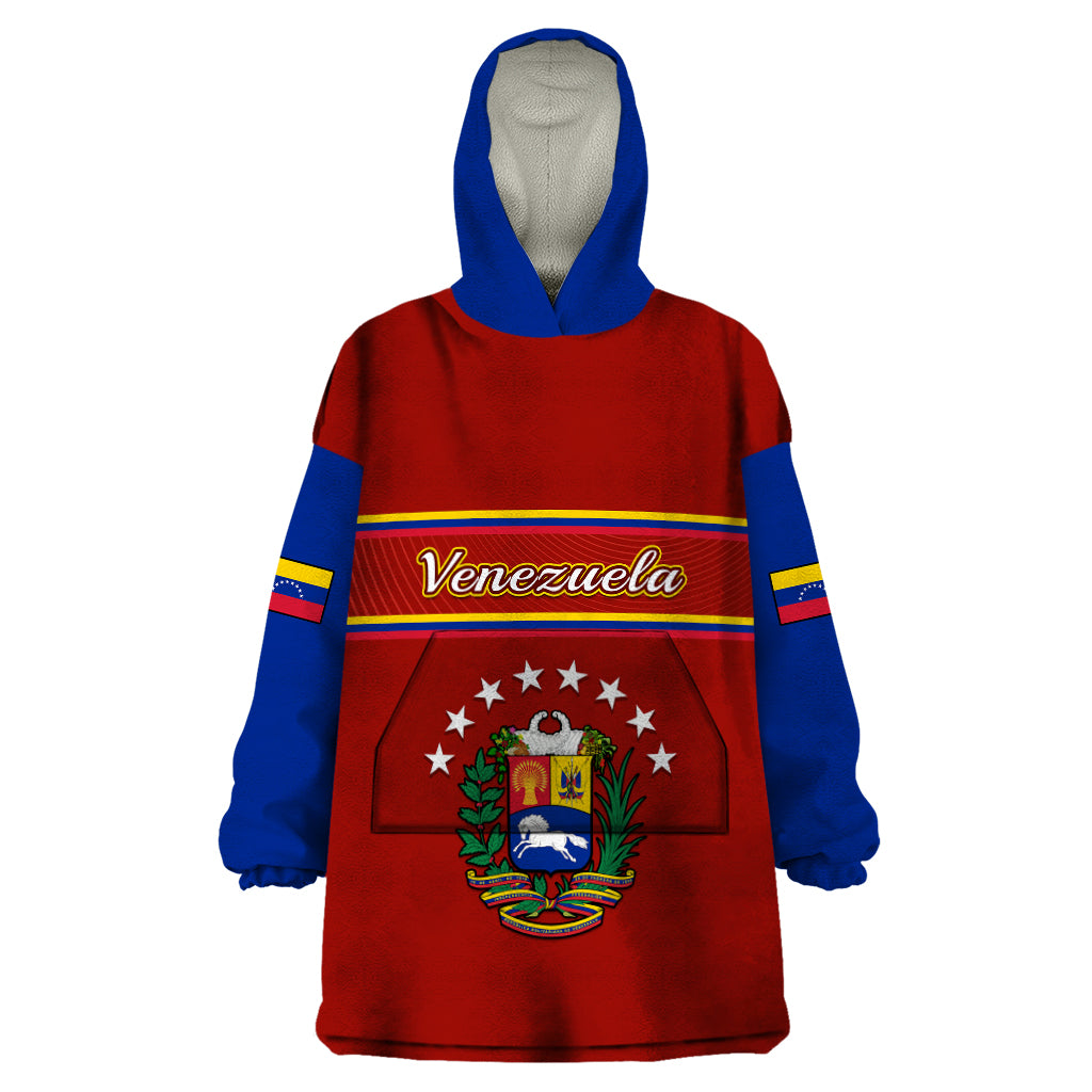 Personalised Venezuela Wearable Blanket Hoodie Coat Of Arms Style 2023 - Wonder Print Shop