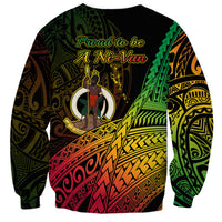 Unisex black sweatshirt with 'Proud to be A Ni-Van' print and crest graphic.