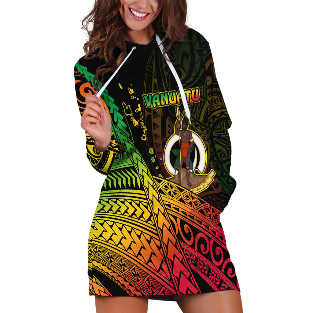 Personalised Vanuatu Hoodie Dress Proud To Be A Ni-Van - Wonder Print Shop