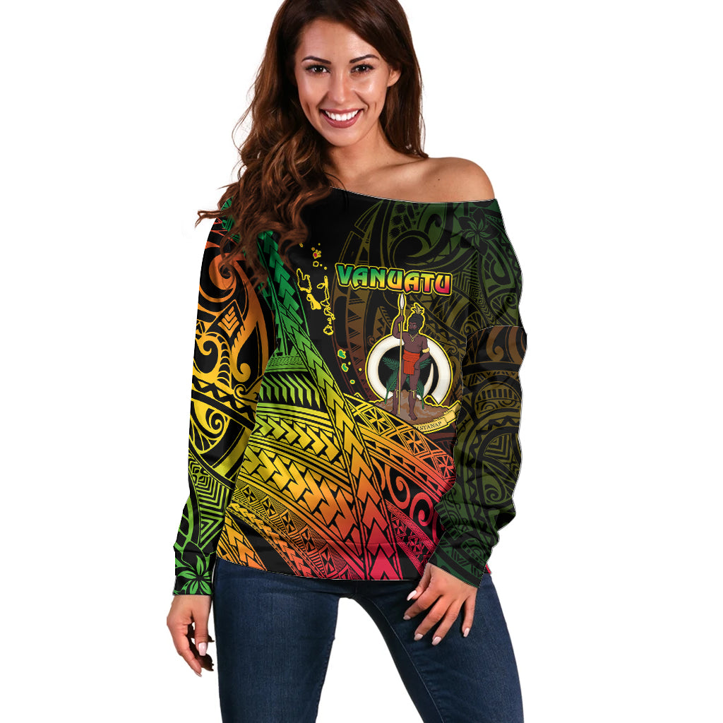 Personalised Vanuatu Off Shoulder Sweater Proud To Be A Ni-Van - Wonder Print Shop