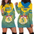 Sweden Hoodie Dress Swedish Independence Day Scandinavia Pattern - Wonder Print Shop