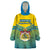 Sweden Wearable Blanket Hoodie Swedish Independence Day Scandinavia Pattern - Wonder Print Shop