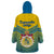 Sweden Wearable Blanket Hoodie Swedish Independence Day Scandinavia Pattern - Wonder Print Shop