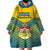 Sweden Wearable Blanket Hoodie Swedish Independence Day Scandinavia Pattern - Wonder Print Shop