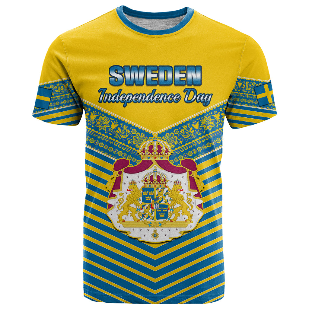 personalised-sweden-t-shirt-swedish-independence-day-scandinavia-pattern