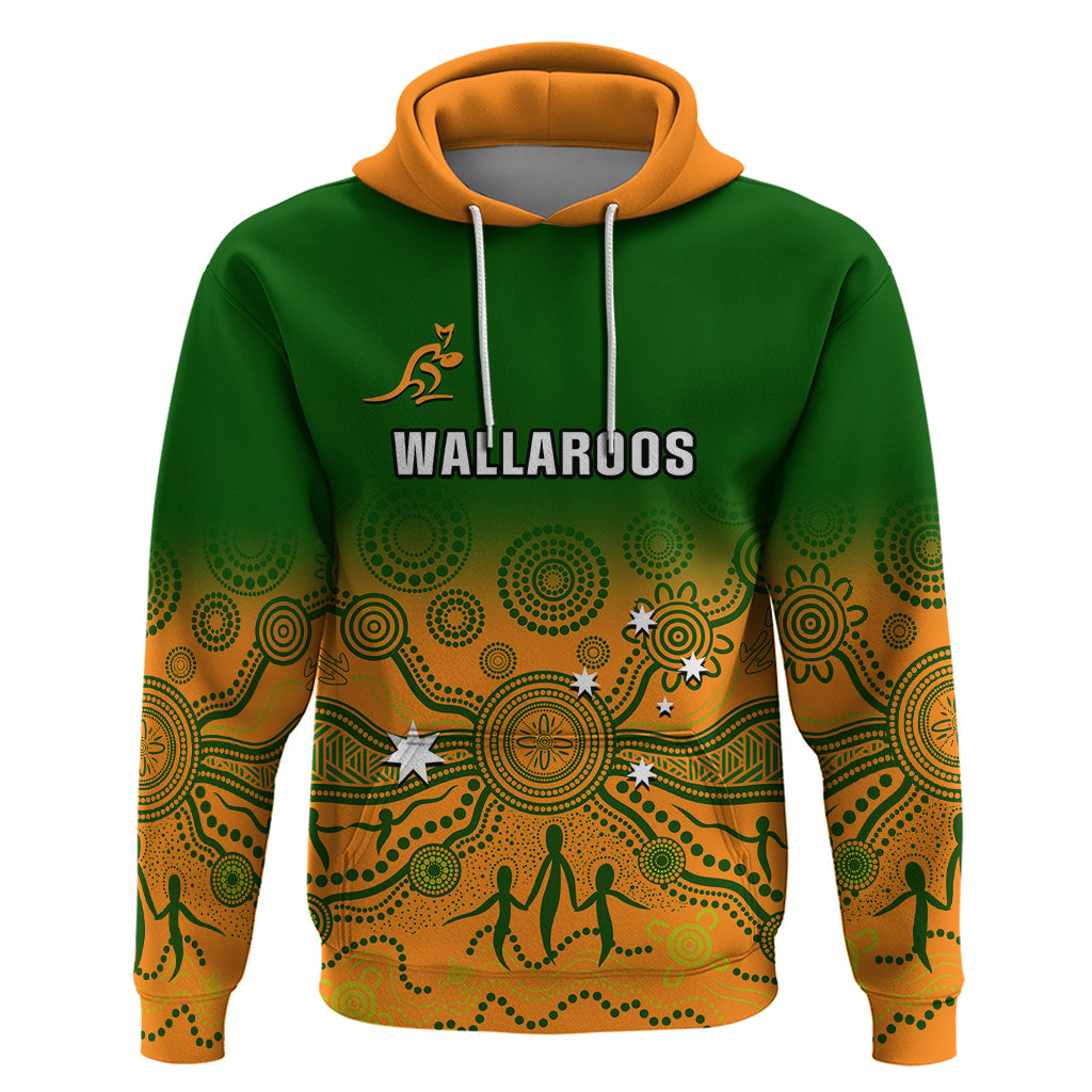 Personalised Australia Rugby Hoodie Go Wallaroos Pacific Indigenous Version 2023 - Wonder Print Shop