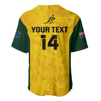 Yellow rugby baseball jersey, green sleeves, YOUR TEXT 14 back print with stars